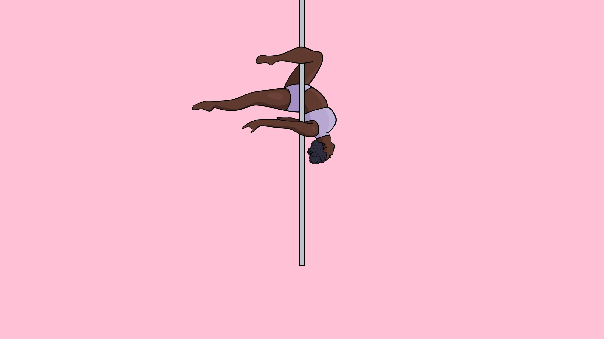 flow poledance outside leg hang